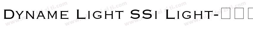 Dyname Light SSi Light字体转换